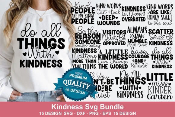 15 Kindness Svg Bundle