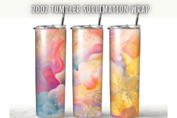 Abstract Watercolor 20 Oz Tumbler Wrap