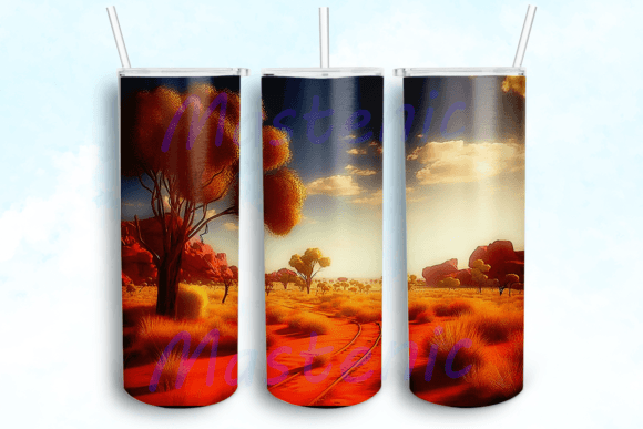 Australian Outback Tumbler Design Png