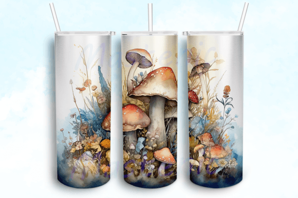 Blooms and Mushrooms Tumbler Design