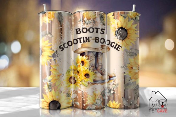 Boots Scootin Boogie Sunflower Tumber