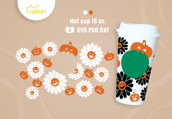 Daisy Pumpkin Hot Cup 16oz