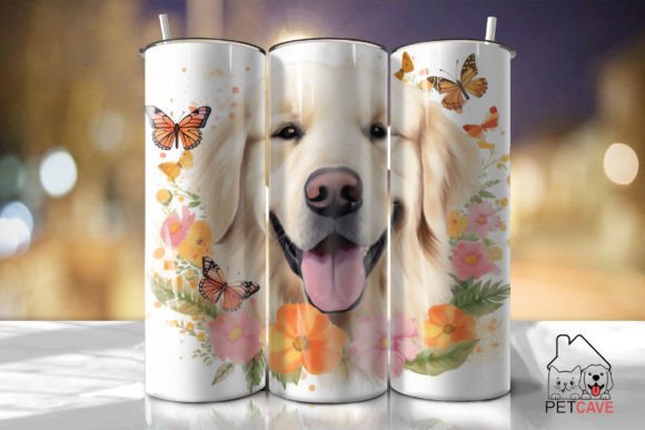 Floral Golden Retriever PNG 2 Review