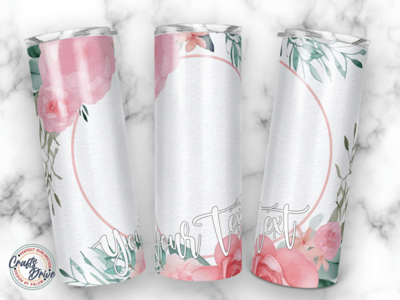 Floral Wedding Watercolor Tumbler 20oz