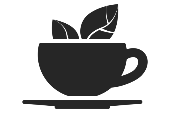 Herbal Tea Cup Black Icon