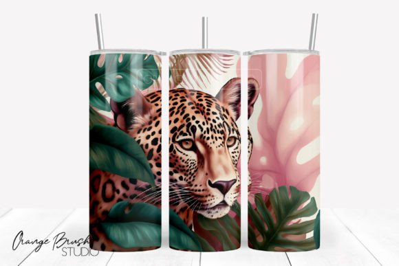Leopard Tumbler Sublimation Design