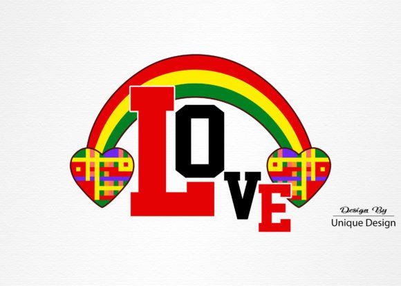 LGBTQ Pride Month LOVE SVG Design