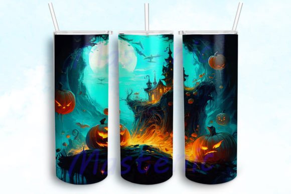 Magical Pumpkin Design Skinny Wrap