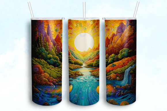Neon Space River Tumbler Wrap