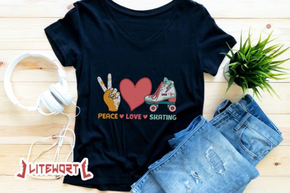 Peace LOVE Skating Roller Skate