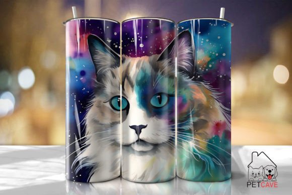Ragdoll Cat and Galaxy 20oz