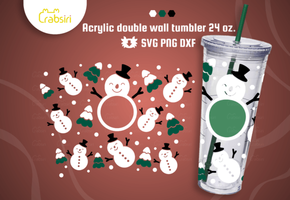 Snowman Funny Acrylic Tumbler 24oz