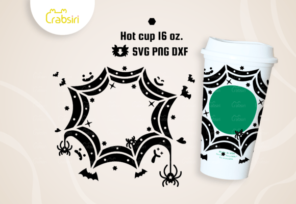 Spider Halloween Hot Cup 16oz