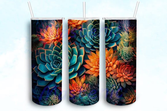 Succulent 20oz Tumbler Template