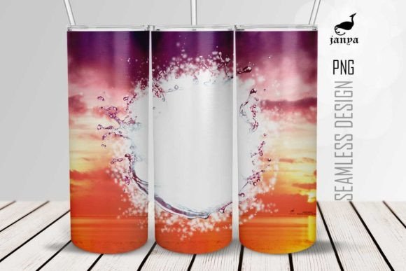 Summer Beach Sublimation Tumbler Wrap 13