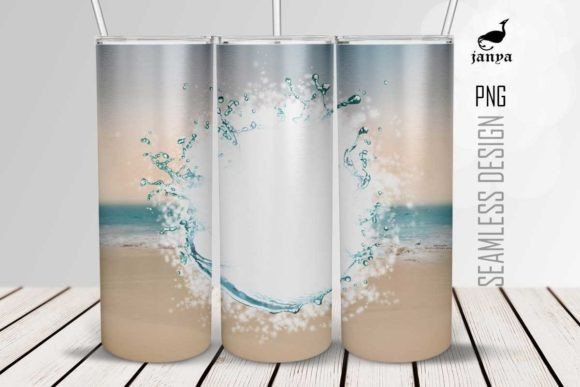 Summer Beach Sublimation Tumbler Wrap 16