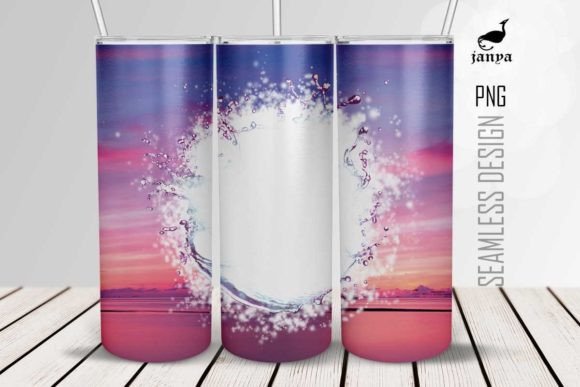 Summer Beach Sublimation Tumbler Wrap 19