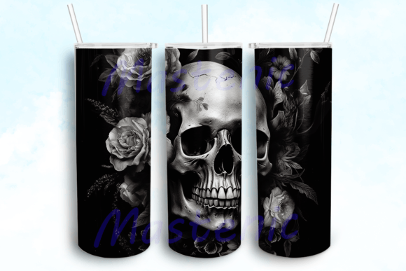 Tattoo Floral Skull Design