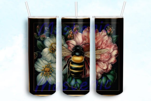 Vintage Bee Flower 20oz