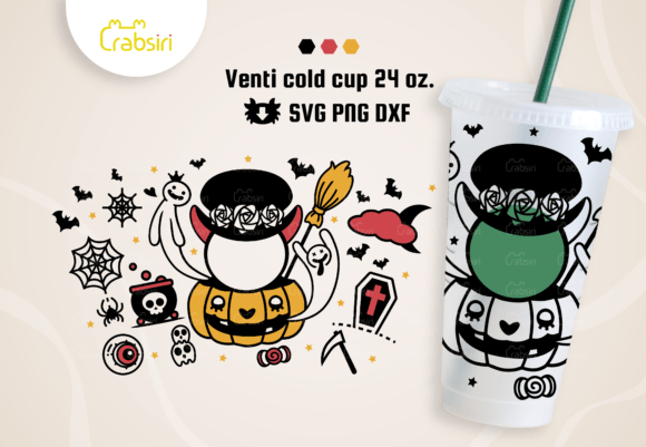 Witch Halloween Venti Cold Cup 24oz